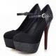 Black Glitters Platforms High Stiletto Heels Evening Mary Jane Shoes Mary Jane Zvoof