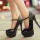 Black Patent Glitters Platforms High Stiletto Heels Bridal Mary Jane Shoes Mary Jane Zvoof