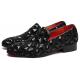Black Checkers Sequins Bling Bling Mens Loafers Prom Flats Dress Shoes Loafers Zvoof