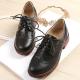 Black Womens Lace Up Vintage Old School Baroque Oxfords Shoes Oxfords Zvoof