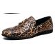 Brown Leopard Tassels Mens Loafers Prom Flats Dress Shoes Loafers Zvoof