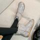 Gold Metallic Rhinestones Eskimo Yeti Snow Boots Shoes Snow Boots Zvoof