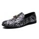 Grey Leopard Tassels Mens Loafers Prom Flats Dress Shoes Loafers Zvoof