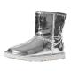 Silver Metallic Shiny Glossy Mirror Eskimo Yeti Snow Boots Shoes Snow Boots Zvoof