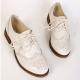 White Cream Womens Lace Up Vintage Old School Baroque Oxfords Shoes Oxfords Zvoof