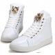 White Patent Gold Hero High Top Punk Rock Mens Sneakers Shoes Sneakers Zvoof