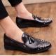 Black Patent Spikes Tassels Mens Loafers Flats Dress Shoes Loafers Zvoof