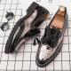 Black Silver Wingtip Tassels Mens Loafers Flats Dress Shoes Loafers Zvoof