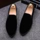 Black Velvet Prom Business Mens Loafers Dress Shoes Loafers Zvoof