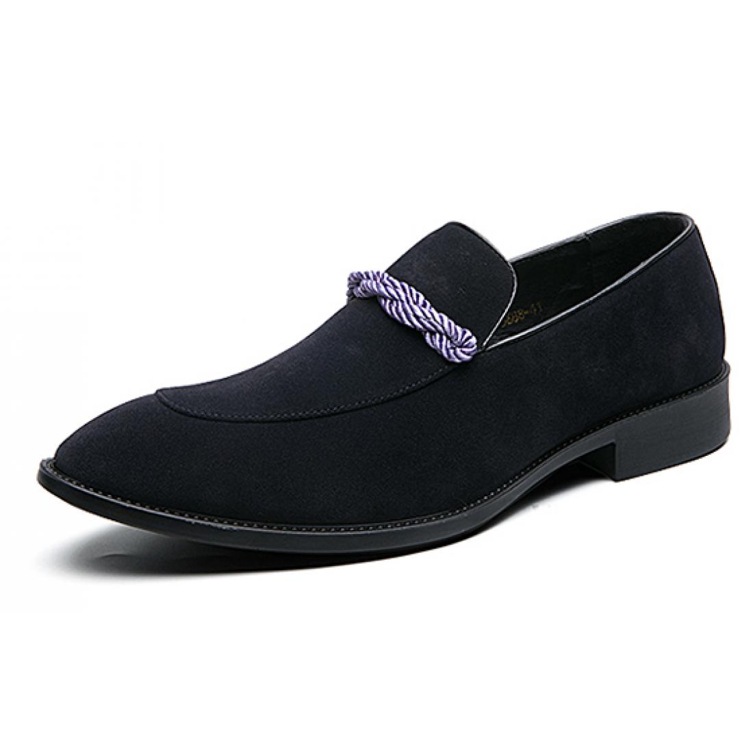 Blue Navy Suede Purple Twill Dapper Mens Loafers Flats Dress ...