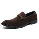 Brown Suede Twill Dapper Mens Loafers Flats Dress Shoes Loafers Zvoof