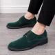 Green Suede Mens Business Prom Oxfords Flats Dress Shoes Oxfords Zvoof