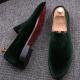 Green Velvet Prom Business Mens Loafers Dress Shoes Loafers Zvoof