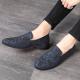 Blue Black Paisleys Ethnic Mens Loafers Flats Dress Shoes Loafers Zvoof