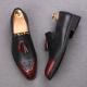 Black Burgundy Tassels Dapper Mens Loafers Flats Dress Shoes Loafers Zvoof