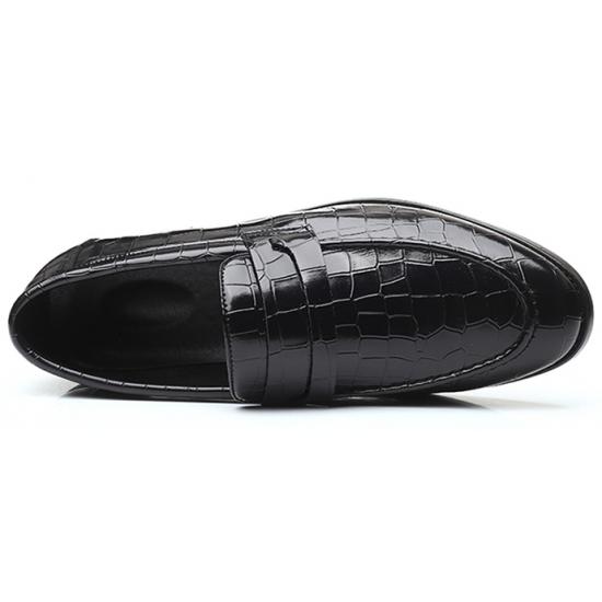 Black Croc Slip On Patent Prom Mens Loafers Dress Shoes Loafers Zvoof