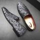 Black Grey Paisleys Ethnic Mens Loafers Flats Dress Shoes Loafers Zvoof