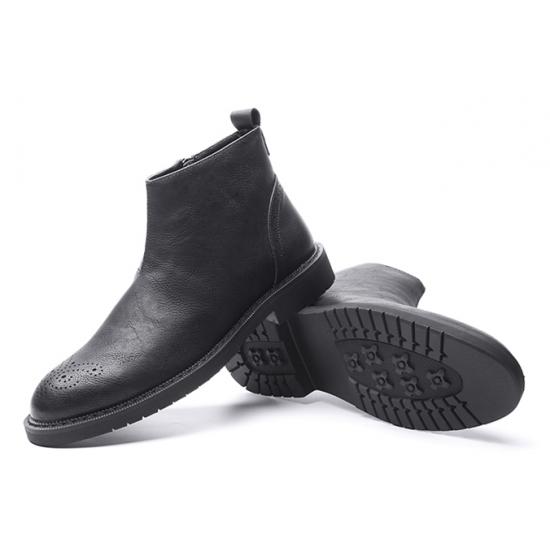 Black Mens Baroque Vintage Chelsea Ankle Boots Shoes Men s Boots Zvoof