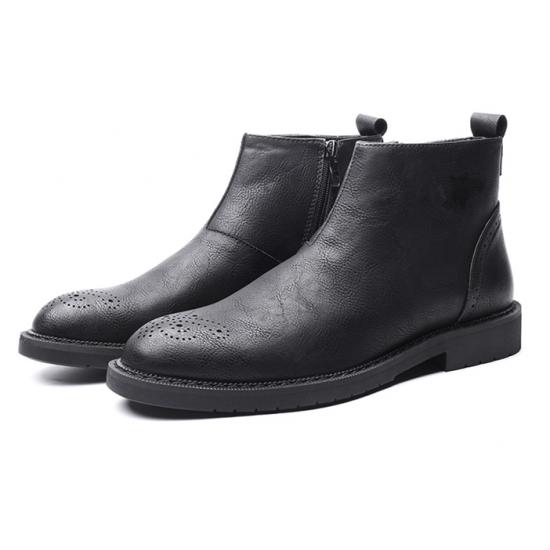 Black Mens Baroque Vintage Chelsea Ankle Boots Shoes Men s Boots Zvoof