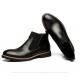 Black Mens Cleated Sole Chelsea Ankle Boots Shoes Men s Boots Zvoof