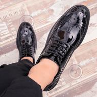 Black Patent Mens Baroque Oxfords Flats Dress Shoes
