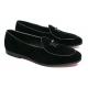 Black Suede Mini Bow Dapper Mens Loafers Flats Dress Shoes Loafers Zvoof