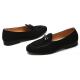 Black Suede Mini Bow Dapper Mens Loafers Prom Dress Shoes Loafers Zvoof