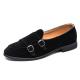 Black Suede Monk Strap Dapper Mens Loafers Flats Dress Shoes Loafers Zvoof