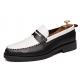 Black White Mens Loafers Business Prom Flats Dress Shoes Loafers Zvoof