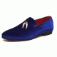 Blue Velvet Gold Horn Business Prom Loafers Dress Shoes Loafers Zvoof