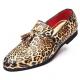 Brown Leopard Tassels Patent Prom Mens Loafers Dress Shoes Loafers Zvoof