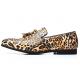 Brown Leopard Tassels Patent Prom Mens Loafers Dress Shoes Loafers Zvoof