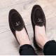 Brown Suede Mini Bow Dapper Mens Loafers Flats Dress Shoes Loafers Zvoof