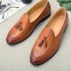 Brown Vintage Tassels Prom Mens Loafers Flats Dress Shoes Loafers Zvoof