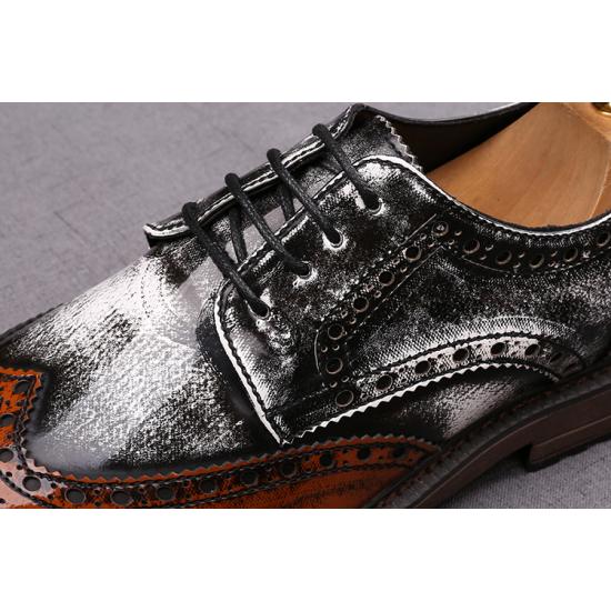 Brown White Vintage Wingtip Lace Up Mens Oxfords Shoes Oxfords Zvoof