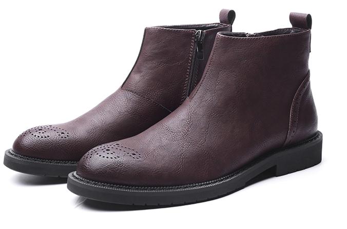 burgundy chelsea ankle boots