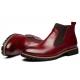 Burgundy Mens Cleated Sole Chelsea Ankle Boots Shoes Men s Boots Zvoof