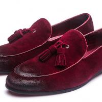 maroon suede men's dress shoes