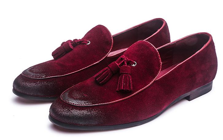 650$ Luxury Louis Leeman Suede Burgundy Loafer Slipper Dapper Shoe Made in  Italy - Luxgentleman