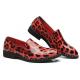 Red Black Patent Leopard Spikes Mens Loafers Dress Shoes Loafers Zvoof
