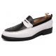 White Black Mens Loafers Business Prom Flats Dress Shoes Loafers Zvoof