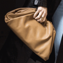 Brown Soft Leather Oversize Envelops Chic Evening Clutch Purses Bag