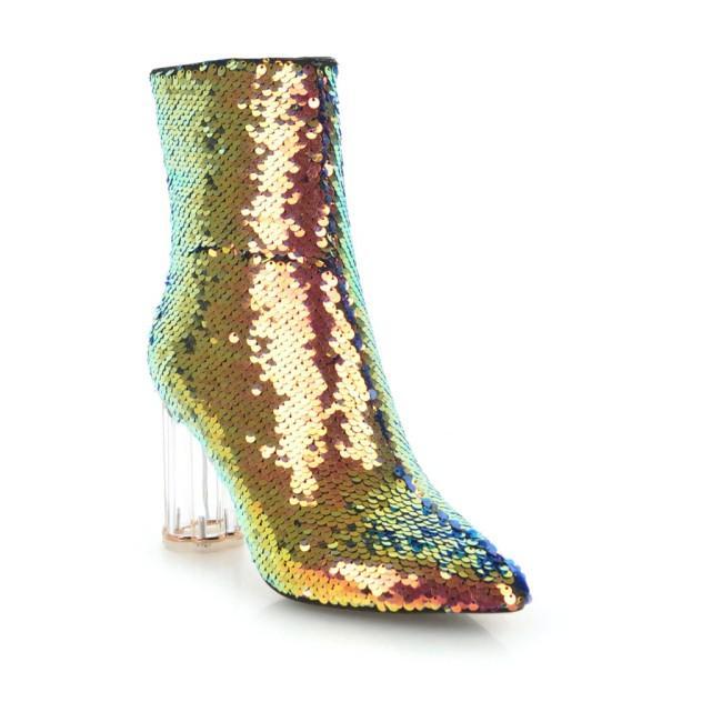 Gold deals sequins boots