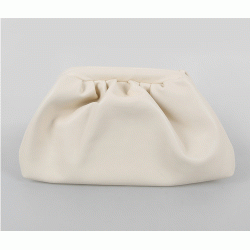 White Soft Leather Oversize Envelops Chic Evening Clutch Purses Bag