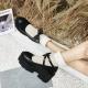 Black Cross Bow Platforms Chunky Sole Bow Lolita Mary Jane Shoes Mary Jane Zvoof