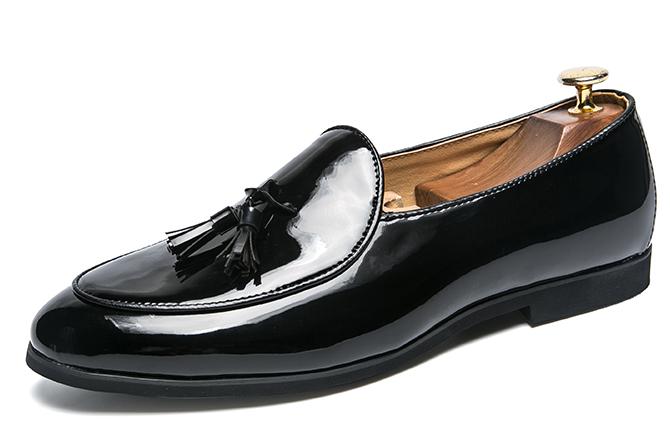 Mens Elegant Silver Glossy Textile Loafers Dress Shoes After Midnight 6979 S