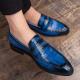 Blue Croc Gold Wingtip Mens Loafers Prom Flats Dress Shoes Loafers Zvoof
