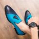 Blue Teal Tassels Patchy Business Fashion Prom Flats Dress Shoes Loafers Zvoof