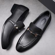 Black Classy Horsebit Dapper Mens Loafers Flats Dress Shoes