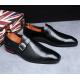 Black Single Buckle Monk Strap Classy Mens Loafers Dress Shoes Loafers Zvoof